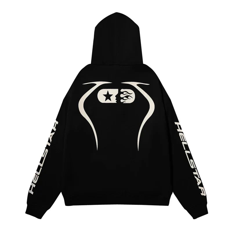 Hellstar Sport Hoodie Black White