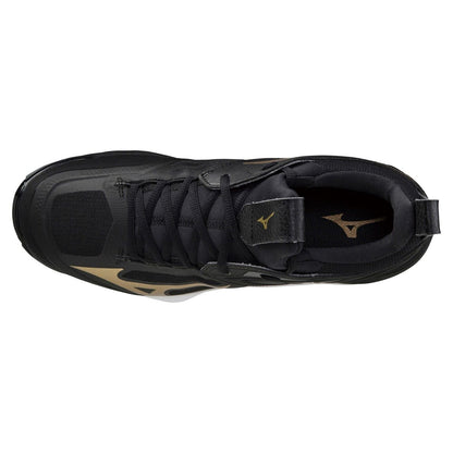 MIZUNO Wave Momentum 2 V1GA2112 52 Black Gold Width 2.5E Volleyball Shoes