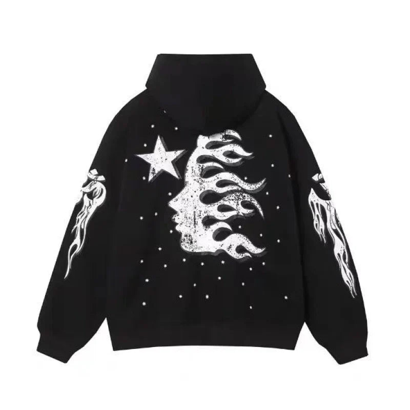 Hellstar P2P Hoodie Black White