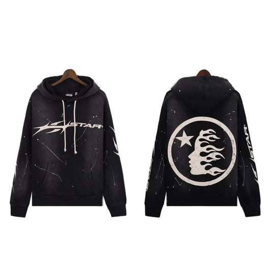 Hellstar Paint Hoodie Black