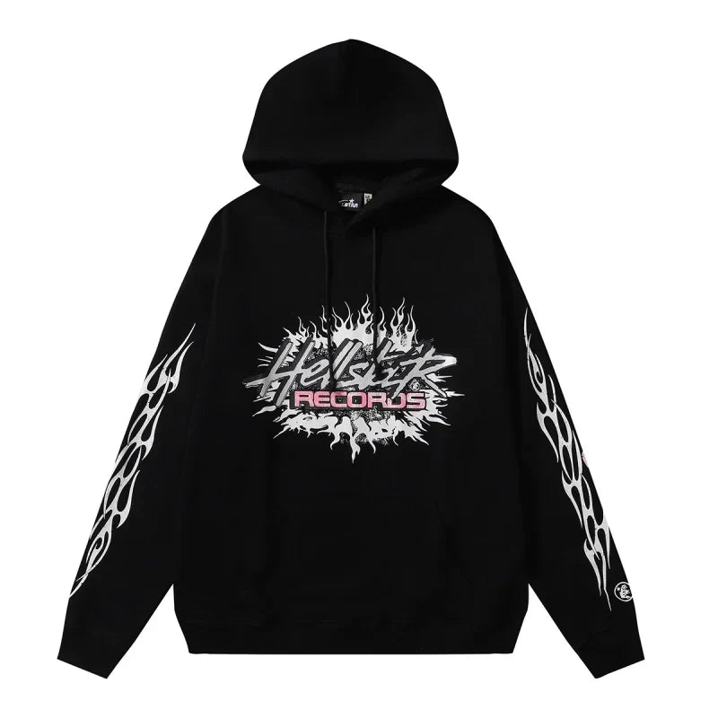 Hellstar Sports Flame Hoodie Black