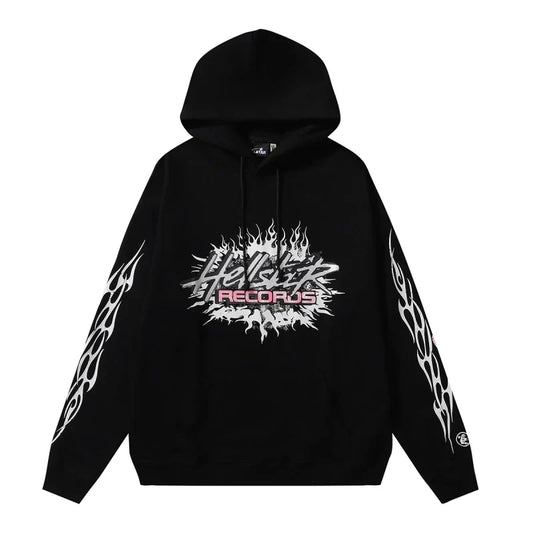 Hellstar Sports Flame Hoodie Black