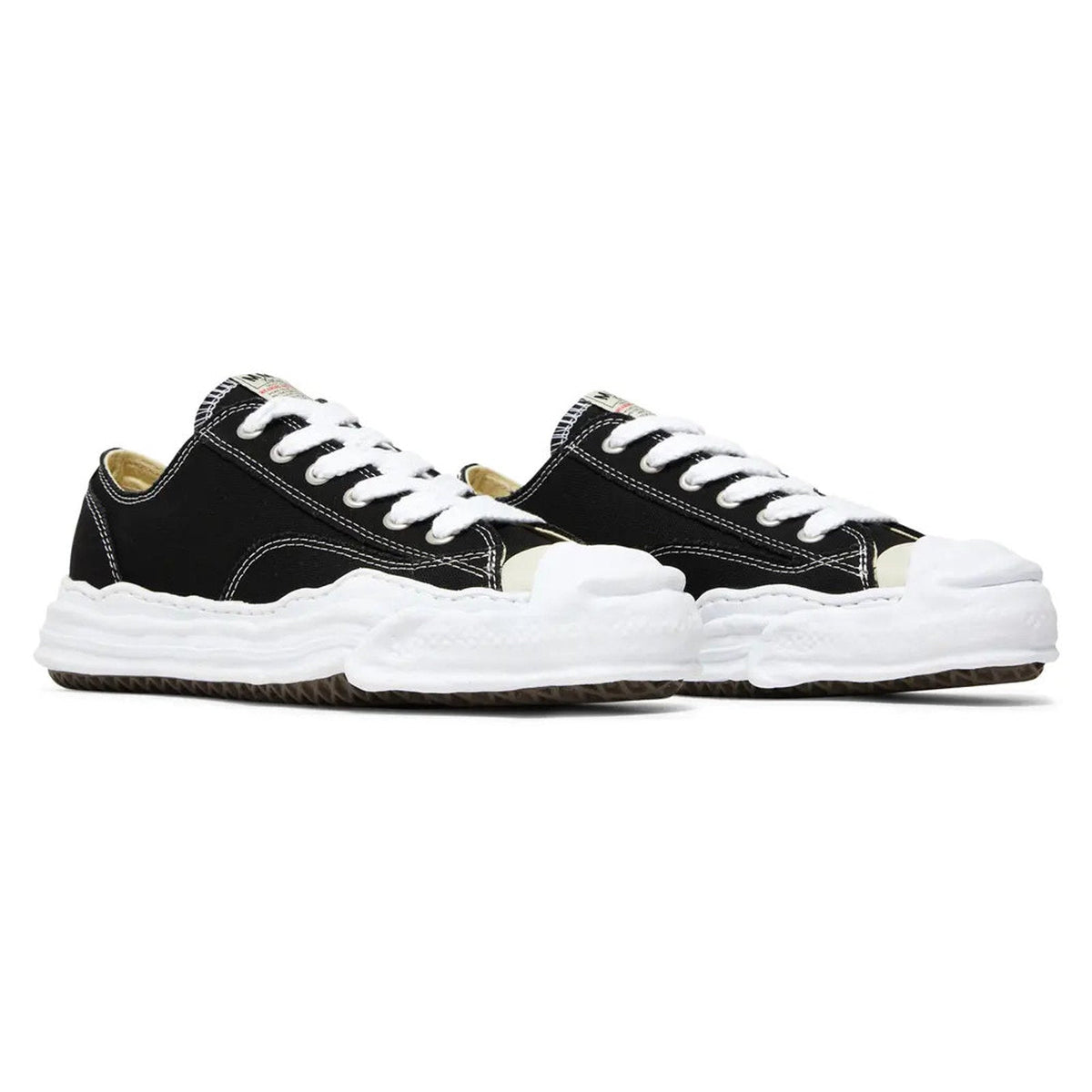 Maison MIHARA YASUHIRO HANK OG Sole Canvas Low 'Black/White' (A05FW702-BLK)