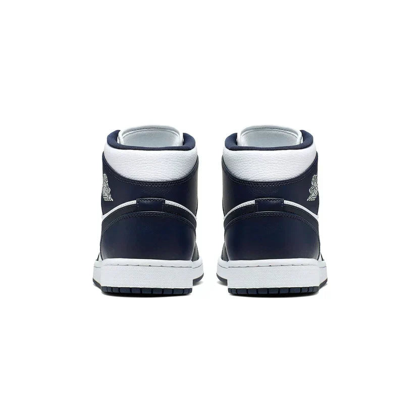 Air Jordan 1 Mid 'White Metallic Gold Obsidian'