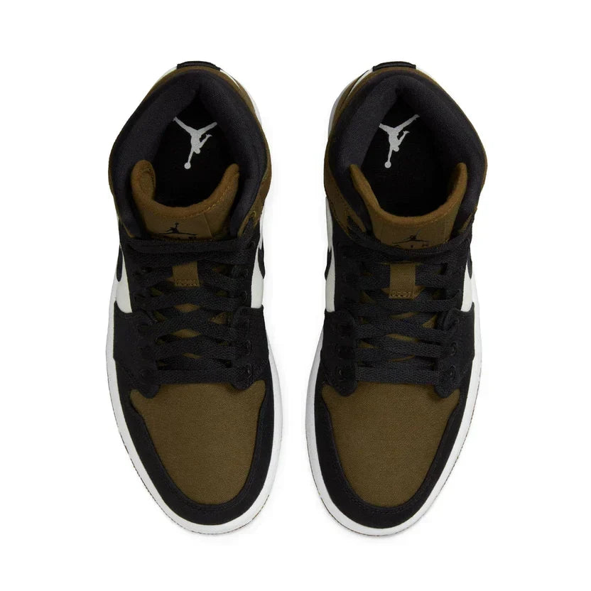 Air Jordan 1 Mid 'Olive Toe'